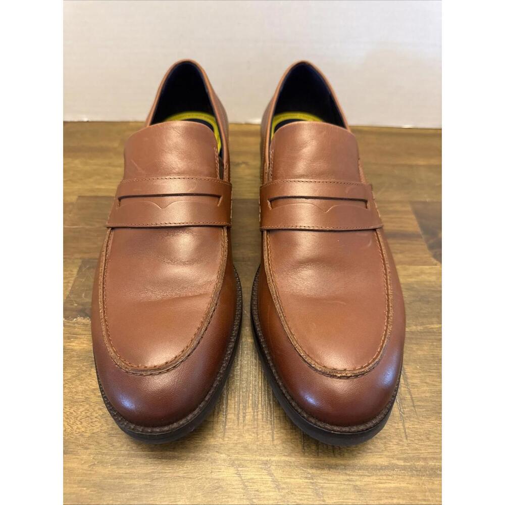 Cole Haan Grand+ Dress Penny Loafer British Tan Leather C37351 Mens Sz 10.5 M